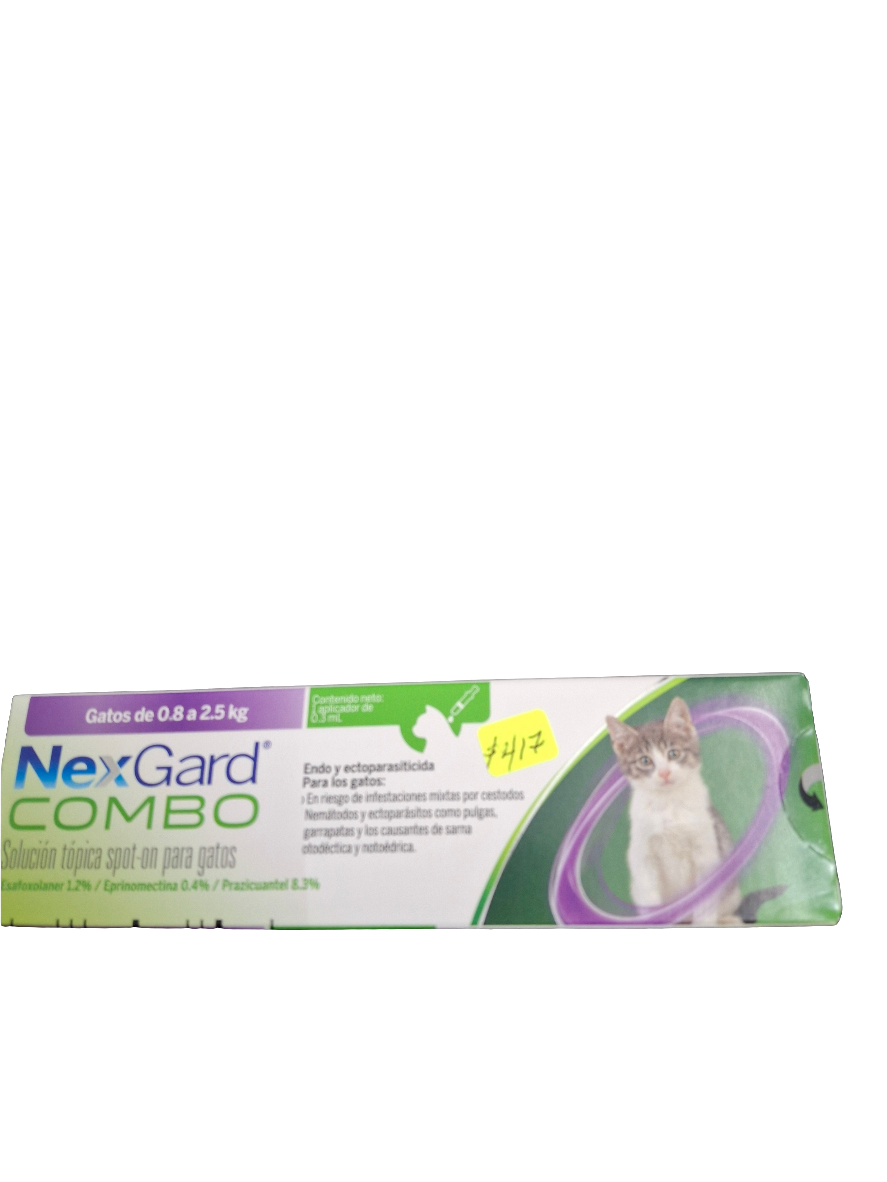 NexGard COMBO GATOS de 0.8 a 2.5k S