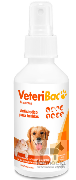 VeteriBac Mascotas spray. LLAME PARA PREGUNTAR POR EXISTENCIAS. DE VENTA SOLO EN SUCURSAL