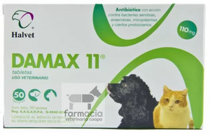 Damax 11 tabletas 110 mg (se vende por blister de 10 tabletas)