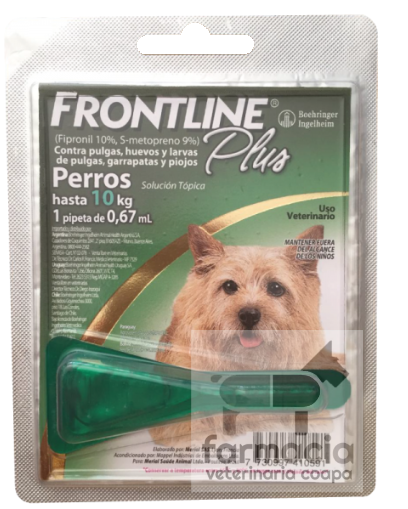 Frontline plus perros 2 a 10 kg. LLAME PARA PREGUNTAR POR EXISTENCIAS. DE VENTA SOLO EN SUCURSAL
