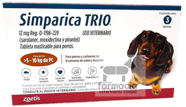 Simparica TRIO > 5 a 10 kg